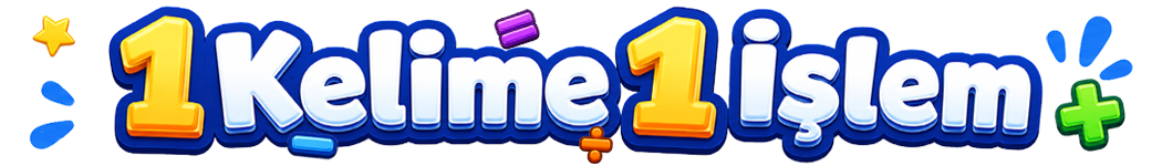 1 Kelime 1 İşlem logosu